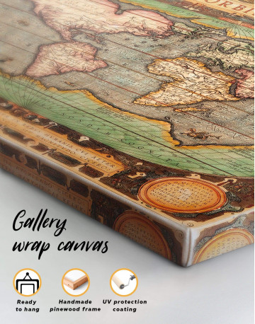 5 Pieces Vintage Map Canvas Wall Art - image 4