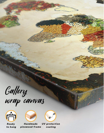 Spices World Map Canvas Wall Art - image 1