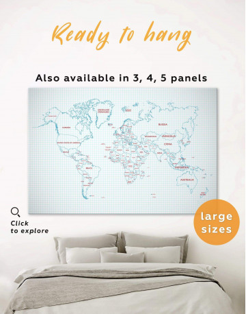 Map of the World Canvas Wall Art