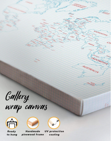 Map of the World Canvas Wall Art - image 1