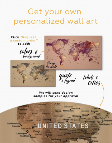 Map of the World Canvas Wall Art - image 2