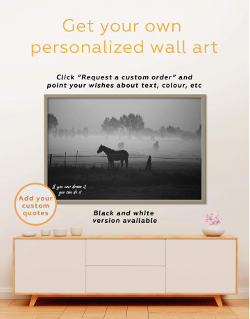 Framed Horse on Pasture Canvas Wall Art - image 5