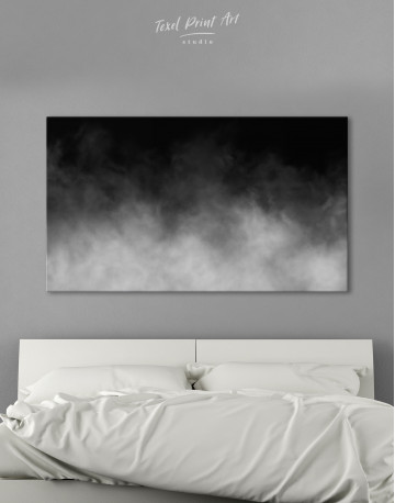 Gray Abstract Smoke Canvas Wall Art - image 3