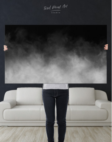 Gray Abstract Smoke Canvas Wall Art - image 2
