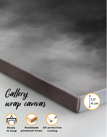 Gray Abstract Smoke Canvas Wall Art - image 5