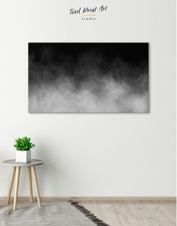Gray Abstract Smoke Canvas Wall Art - image 1