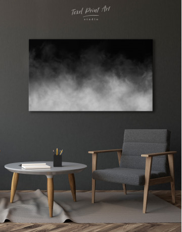 Gray Abstract Smoke Canvas Wall Art - image 8