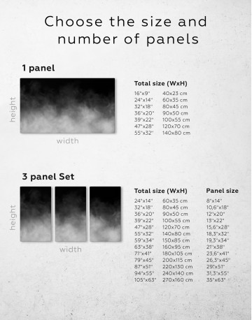 Gray Abstract Smoke Canvas Wall Art - image 9