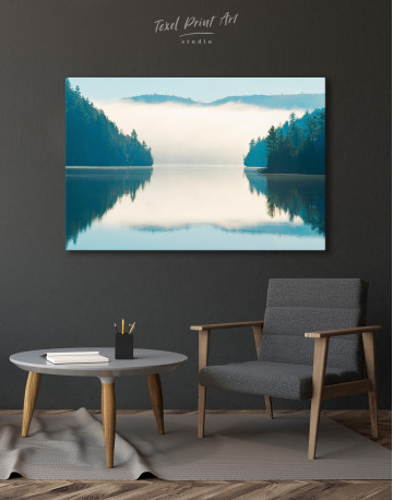 Sunrise on Lake Landscape Canvas Wall Art - image 6