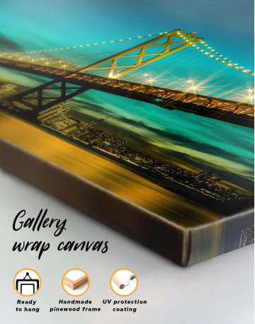 Golden Gate at Night Canvas Wall Art - image 4