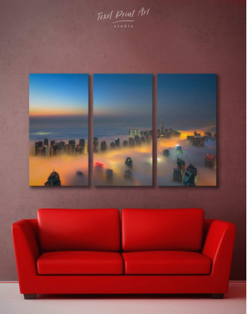 3  Pieces Dubai Sunset Canvas Wall Art