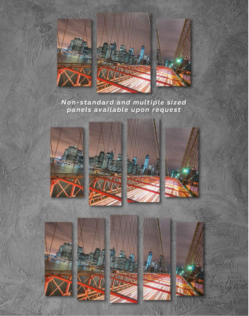 5 Panels New York Brooklyn Bridge Canvas Wall Art - image 3