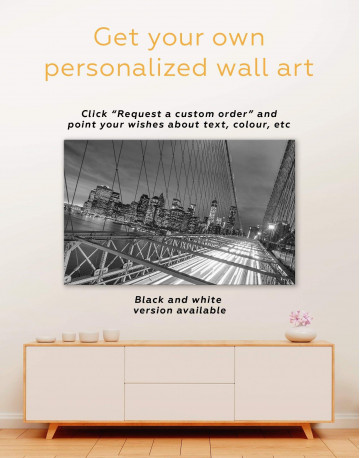 New York Brooklyn Bridge Canvas Wall Art - image 1
