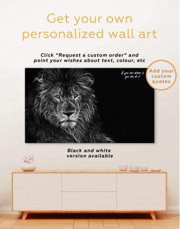 5 Pieces Stylized Lion Canvas Wall Art - image 4