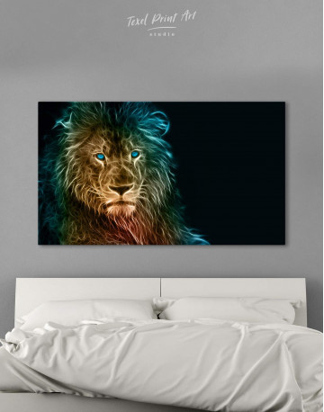 Stylized Lion Canvas Wall Art