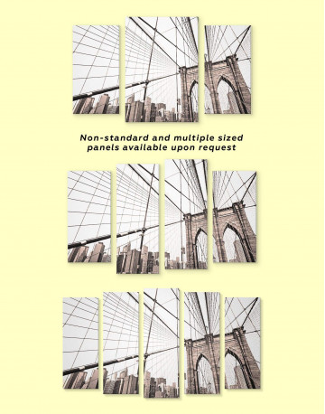 5 Panels Brooklyn Bridge New York Canvas Wall Art - image 1