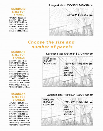 5 Panels Brooklyn Bridge New York Canvas Wall Art - image 2