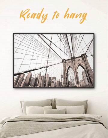 Framed Brooklyn Bridge New York Canvas Wall Art - image 5
