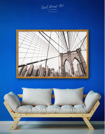 Framed Brooklyn Bridge New York Canvas Wall Art