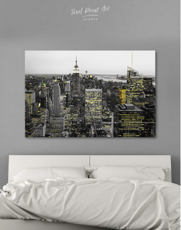 New York Skyline Black and White Canvas Wall Art - image 6
