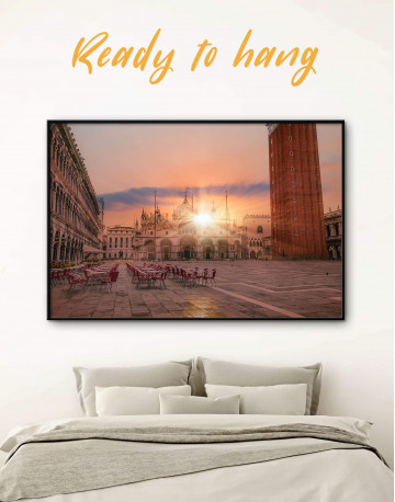 Framed Piazza San Marco Italy Canvas Wall Art