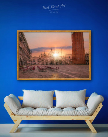 Framed Piazza San Marco Italy Canvas Wall Art - image 1