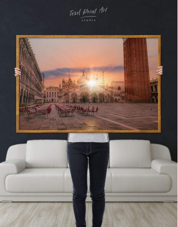 Framed Piazza San Marco Italy Canvas Wall Art - image 2