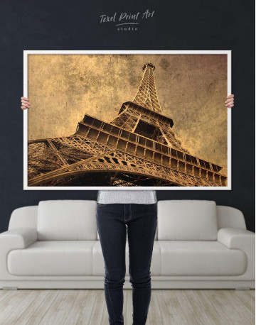 Framed Old-Style Eiffel Tower Canvas Wall Art - image 4