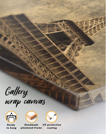 Old-Style Eiffel Tower Canvas Wall Art - image 4