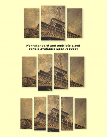 Old-Style Eiffel Tower Canvas Wall Art - image 3