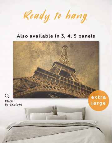 Old-Style Eiffel Tower Canvas Wall Art