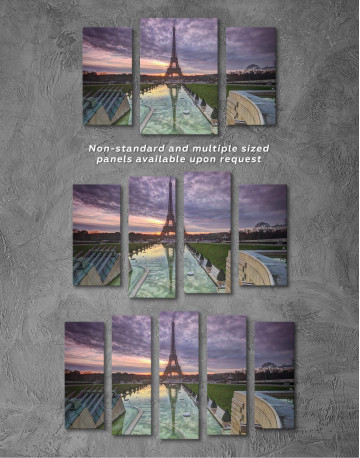 5 Pieces Evening Paris Canvas Wall Art - image 3