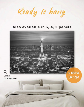 Black and White Eiffel Tower Canvas Wall Art