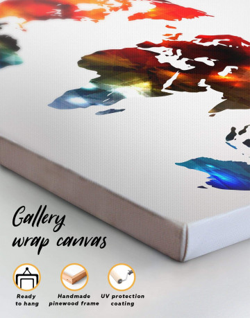 Minimalist Multicolor World Map Canvas Wall Art - image 4