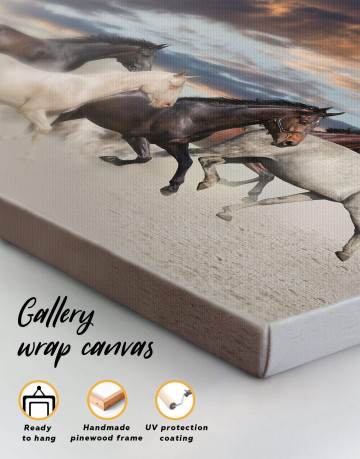 5 Panels Running Horses Canvas Wall Art - image 1