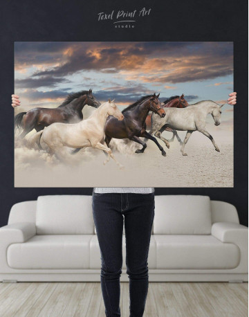 Running Horses Canvas Wall Art - image 1