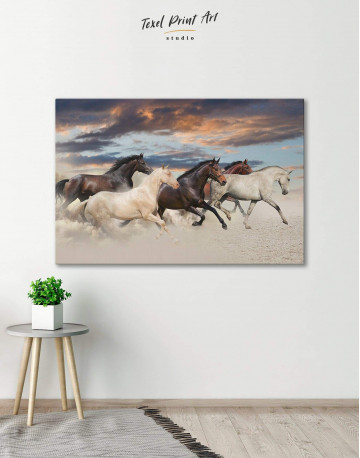 Running Horses Canvas Wall Art