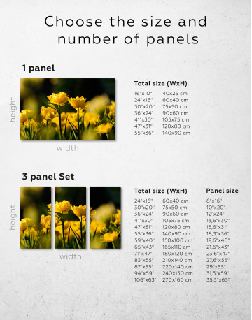 Yellow Flowers Canvas Wall Art - image 1