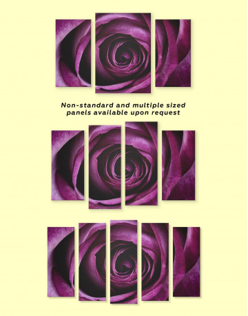 5 Panels Tender Dark Rose Canvas Wall Art - image 3