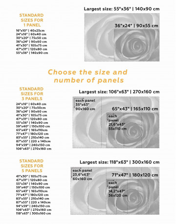 5 Panels Tender Dark Rose Canvas Wall Art - image 2