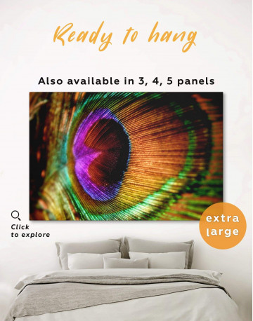 Colorful Peacock Feather Canvas Wall Art