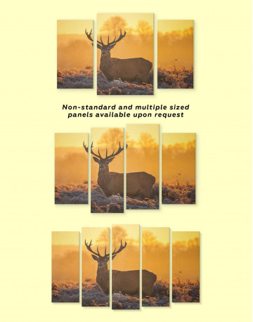 5 Pieces Wild Stag Canvas Wall Art - image 2