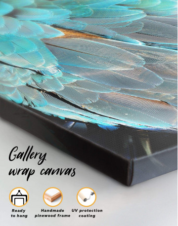 5 Panels Blue Bird's Feather Canvas Wall Art - image 1