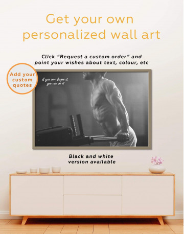 Framed Home Gym Sportsman Canvas Wall Art - image 4