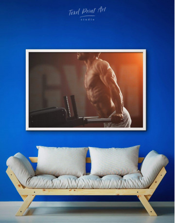 Framed Home Gym Sportsman Canvas Wall Art - image 1