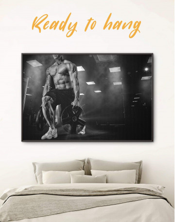 Framed Black and White Sportsman Canvas Wall Art