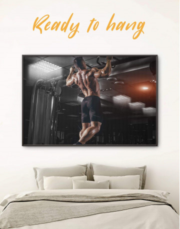 Framed Working Out Man Canvas Wall Art