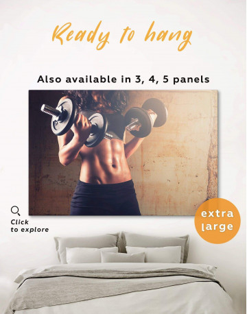 Fitness Girl Gym Sports Canvas Wall Art