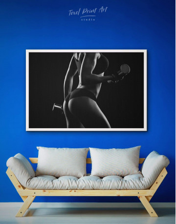 Framed Fitness Girl Gym Canvas Wall Art - image 4