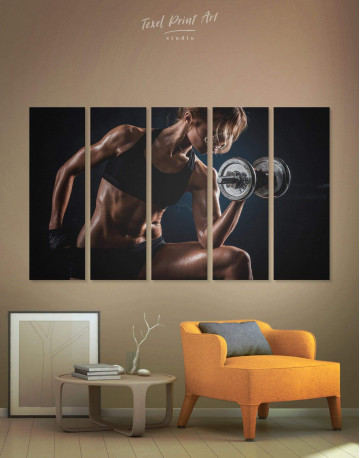 5 Piece Sport Girl Train Canvas Wall Art